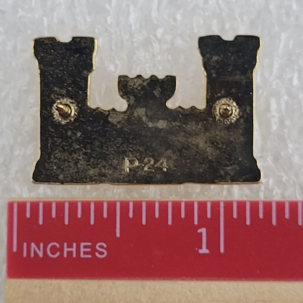 US Army Corps of Engineers Insignia Pin USACE Gold Castle